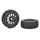 TEAM CORALLY 1/8 BUGGY TYRESSCORPION XTB FRONT BLK RIM