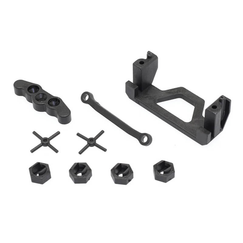 CEN RACING WHEEL HEX & SERVO MOUNT (CROSS PIN REAR LOWER MOUNT)