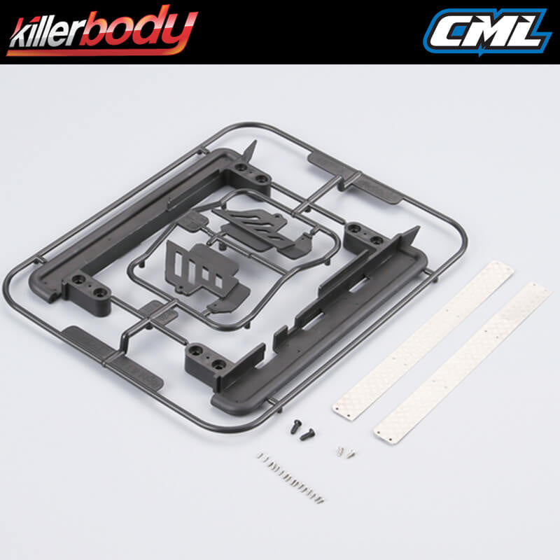 KILLERBODY R & L PEDAL W/ANTIS KID PLATE STAINLESS STEEL & P