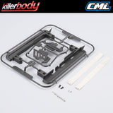 KILLERBODY R & L PEDAL W/ANTIS KID PLATE STAINLESS STEEL & P