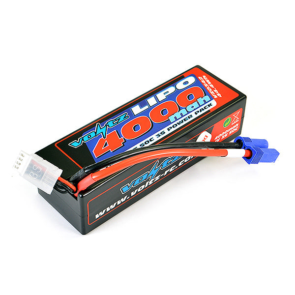 VOLTZ 4000mah HARD CASE 11.1V50C LIPO STICK PACK w/EC5