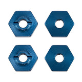 TEAM ASSOCIATED REFLEX 14B/14T FT WHEEL HEXES BLUE ALUM. (4)