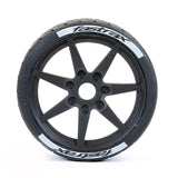 FASTRAX SUPAFORZA FRONT 52° TYRES/BLK 17MM HEX WHEELS