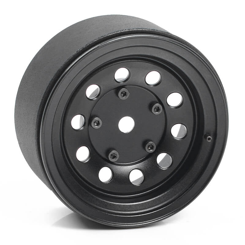 RC4WD BURATO 2.2 Inch BEADLOCK WHEELS W/ CENTER CAPS (BLACK)