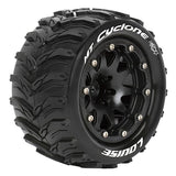 LOUISE RC MT-CYCLONE 1/10 SOFT BEAD-LOCK/0 OFFSET HEX 12MM BLACK