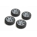 LOUISE RC 1/10 ROAD TYRES 6 SPOKE WHEEL-GRAY/ET-0MM(4PCS)