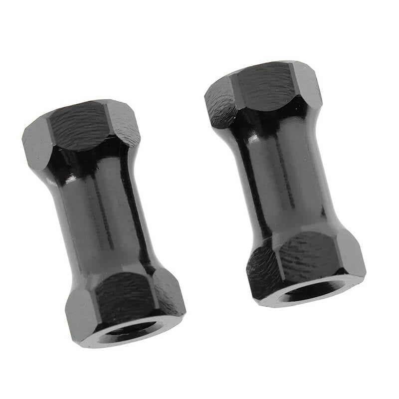 CORALLY CHASSIS POST 12MM ALUALUMINUM BLACK 2 PCS