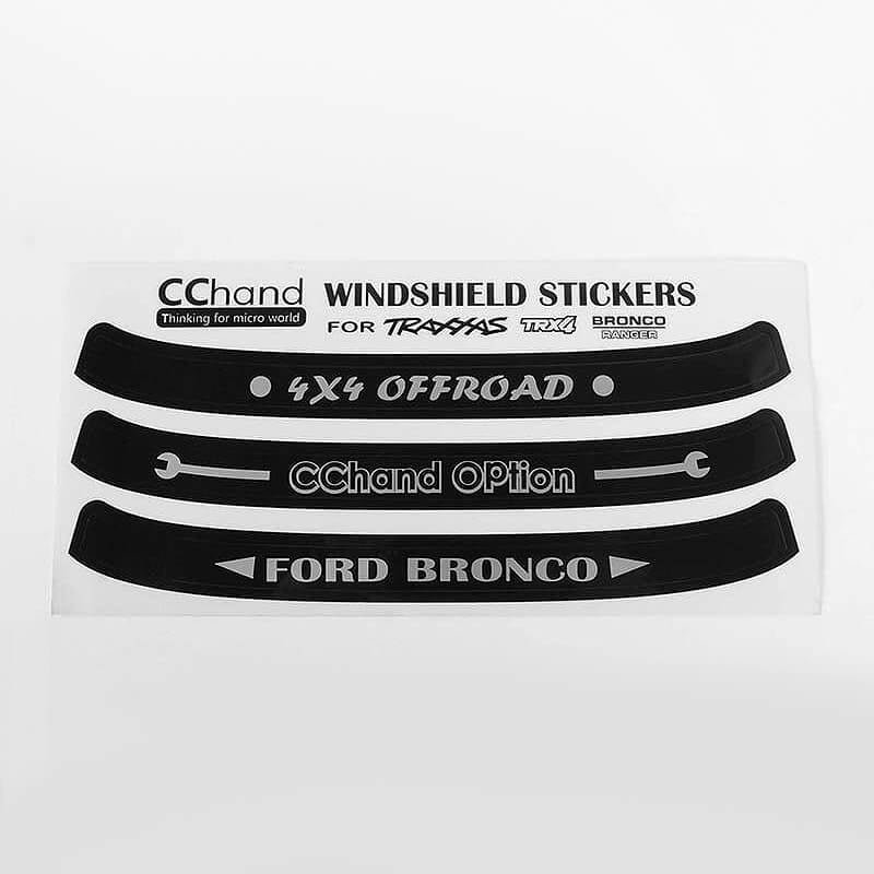 RC4WD WINDSHIELD DECALS FOR TRAXXAS TRX-4 79 BRONCO RANGER XLT