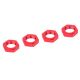 CORALLY WHEEL NUT SERRATEDALUMINUM RED 4 PCS