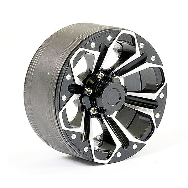 FASTRAX ALUMINUM BEADLOCK KYLO 1.9 WHEELS - BLACK (2PC)