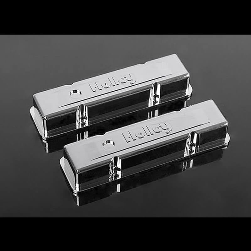 RC4WD 1/10 HOLLEY&#174; CHROME VALVE COVERS FOR SCALE V8 ENGINE