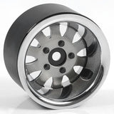 RC4WD 1.9 Inch 5 LUG STEEL WHEELS W/BEAUTY RING (SILVER)