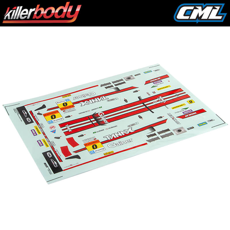 KILLERBODY GAINER TANAX GT-R NISMO R35 DECAL SHEET
