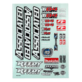 TEAM ASSOCIATED RC10TB84 DECAL SHEET AS92621