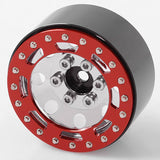 RC4WD TRO 1.7 Inch STAMPED STEEL BEADLOCK WHEELS (RED/CHROME)