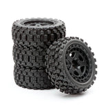 FASTRAX ARRMA GROM WHEEL/TYRE 1/18 SET (4PC) FTAR070BK