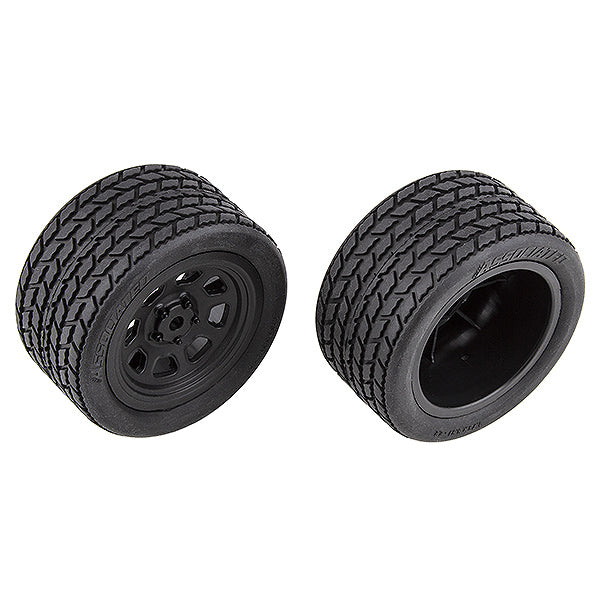 TEAM ASSOCIATED SR10 REAR WHEELS WITH STREET STOCK TYRES