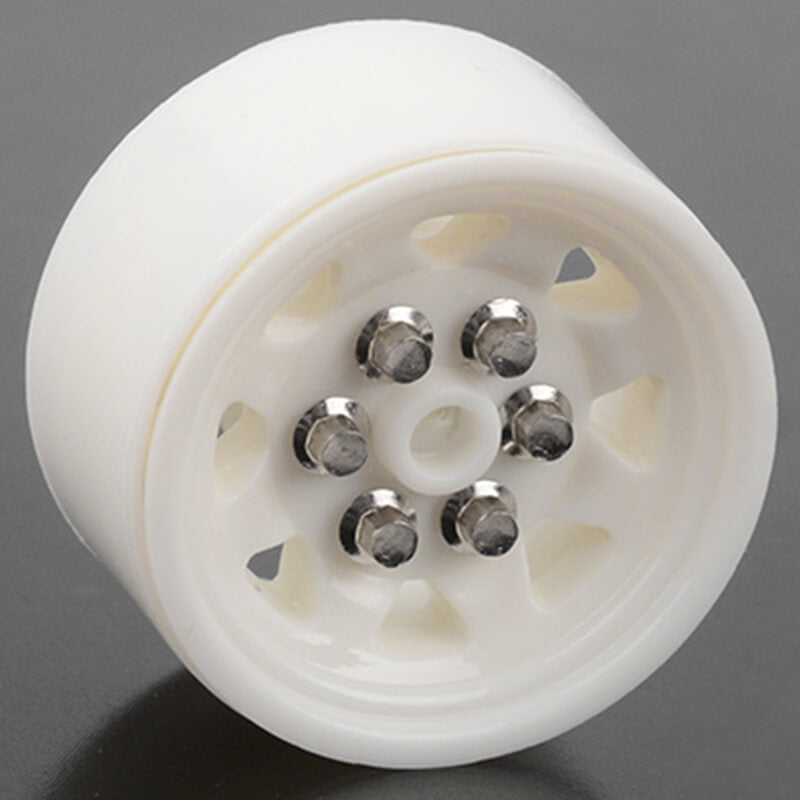 RC4WD OEM PLASTIC 0.7 Inch BEADLOCK WHEELS (WHITE)