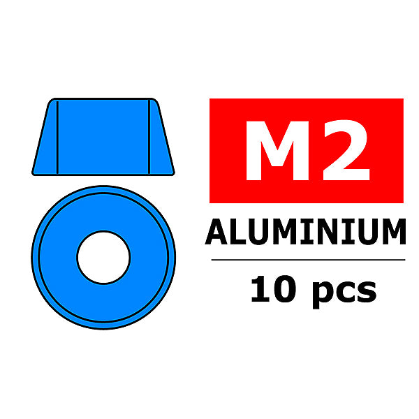 TEAM CORALLY ALUMINIUM WASHER FOR M2 SOCKET HEAD SCREWS O C-3214-20-4