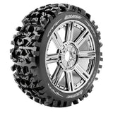 LOUISE RC B-PIONEER 1/8 FR/RR SOFT HEX 17MM SPOKE BLACK CHROME