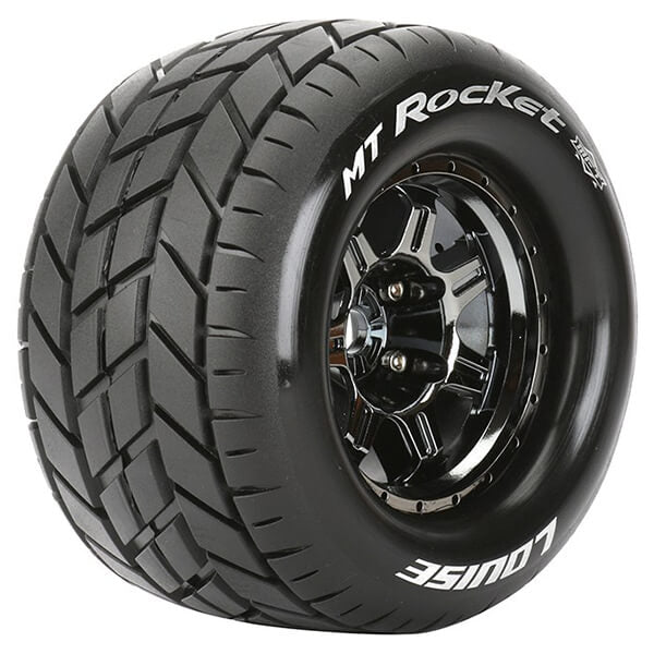 LOUISE RC MT-ROCKET 1/8 SPORT 0 Inch OFFSET HEX 17MM BLACK CHROME