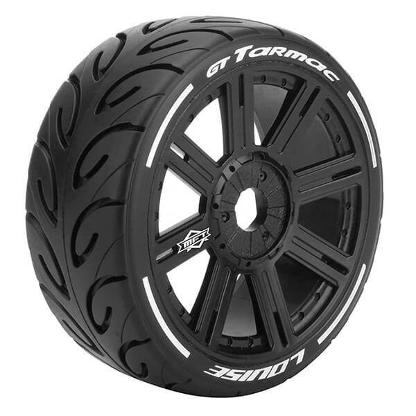 LOUISE RC GT-TARMAC 1/8 FR/RR SOFT HEX 17MM SPOKE BLACK