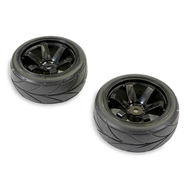 FTX BANZAI TREADED TYRE ON 6-SPOKE WHEEL (PR) - BLACK