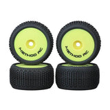 METHOD NITRAGRIP 1/24 TRUCK TYRES F/R ON 7MM HEX YELLOW (4)