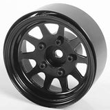 RC4WD OEM STAMPED STEEL 1.55 Inch BEADLOCK WHEELS (BLACK)