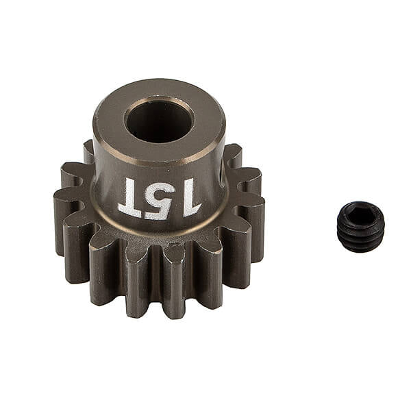 TEAM ASSOCIATED FT PINION GEAR 15T MOD 1 5mm SHAFT - ALUMINIUM