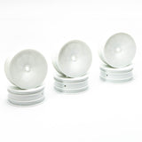 CENTRO 1/10 DISHED BUGGY FRONT 2WD WIDE WHEEL WHITE - 3 PAIRS