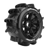 LOUISE RC B-PADDLE 1/5 REAR SPORT HEX 24MM BLACK BEADLOCK