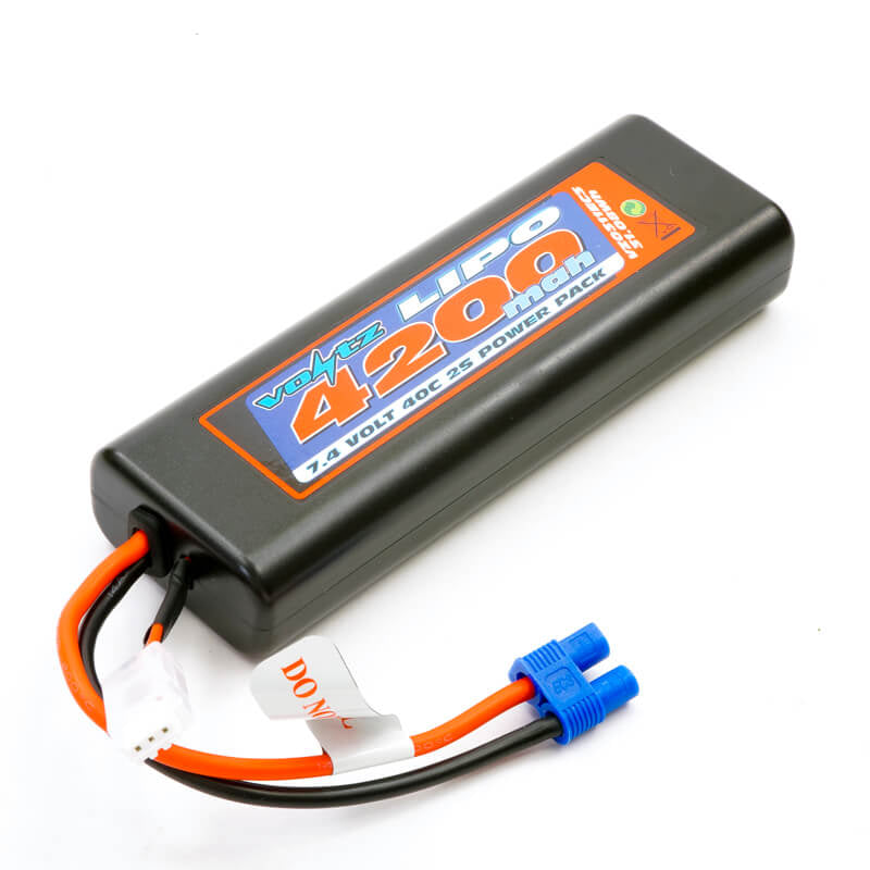 VOLTZ 4200mah OVAL CASE 2S 40C 7.4V LIPO STICK PACK - EC3