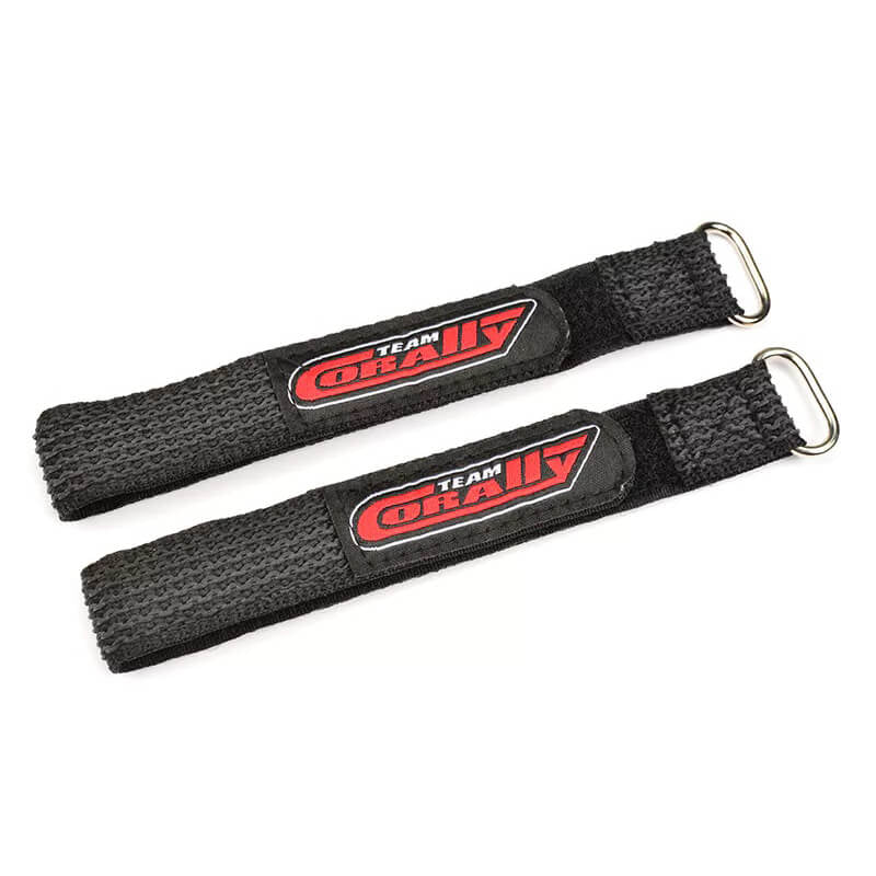 CORALLY PRO BATTERY STRAPS 250X20MM METAL BUCKLE BLACK