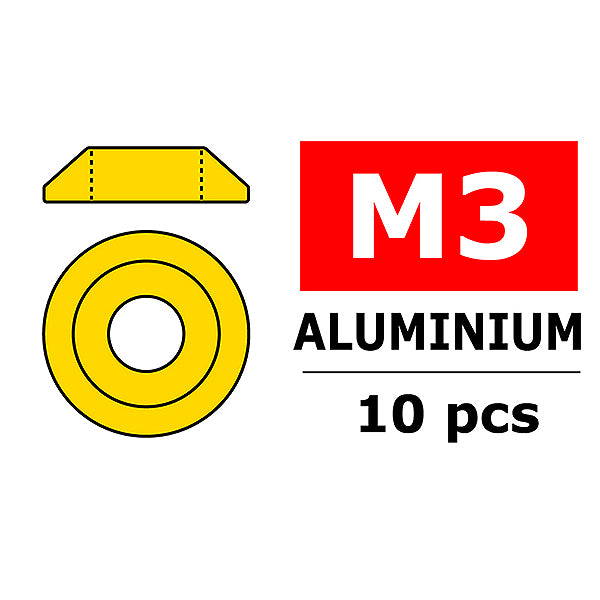 TEAM CORALLY ALUMINIUM WASHER FOR M3 BUTTON HEAD SCREWS O C-3211-30-0