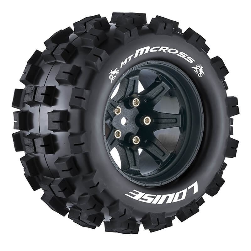 LOUISE RC MT-MCROSS 1/10 SOFT HEX 14MM BLACK ARRMA GRANITE