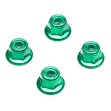 FASTRAX M5 GREEN FLANGED ALUMINIUM LOCKNUTS (4) FTM5GRF