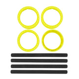 TEAM ASSOCIATED DC10 FT ADJ. WHEEL RIM FLO. YELLOW (4)