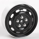 RC4WD STAMPED STEEL 1.7 Inch 10-OVAL HOLE WHEELS (BLACK)