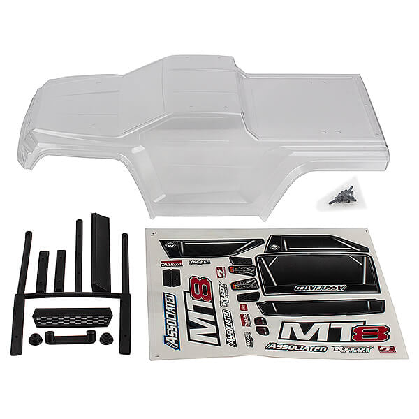 TEAM ASSOCIATED RIVAL MT8 BODY SET CLEAR