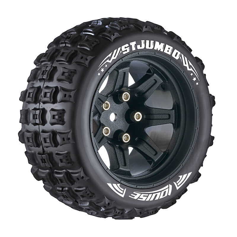 LOUISE RC ST-JUMBO 1/10 SOFT HEX 14MM BLACK ARRMA GRANITE 4