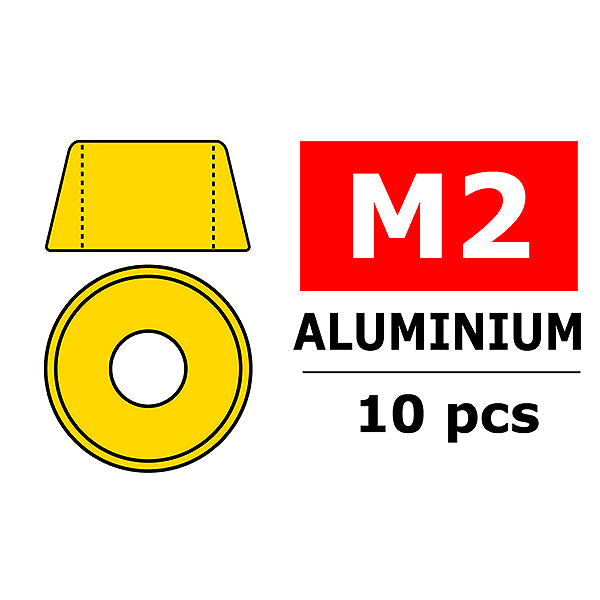 TEAM CORALLY ALUMINIUM WASHER FOR M2 SOCKET HEAD SCREWS O C-3214-20-0