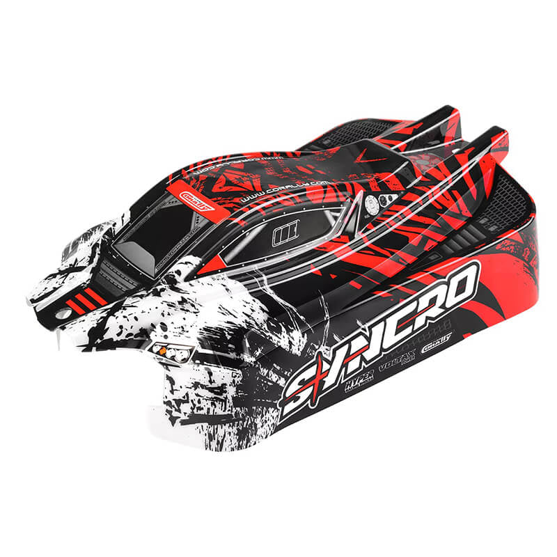 CORALLY POLYCARBONATE BODY CUT/PAINTED/DECALS SYNCRO 2 RED