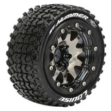 LOUISE RC ST-HUMMER 1/10 SOFT BEAD-LOCK 0 OFFSET HEX 12MM BLACK CHROME