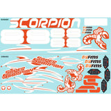 FMS 90MM SUPER SCORPION V2ORANGE DECAL SHEET