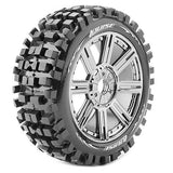 LOUISE RC B-ULLDOZE 1/8 FR/RR SOFT HEX 17MM SPOKE CHROME