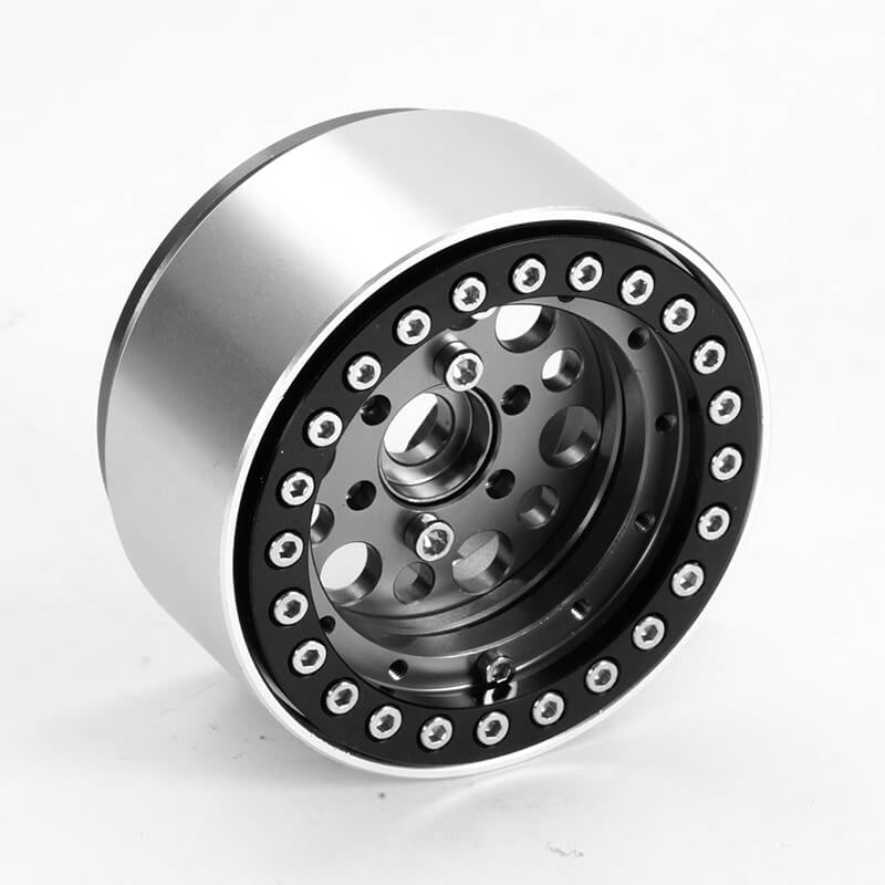 FASTRAX ALUMINUM BEADLOCK T12 1.9 WHEELS - GREY (4PC)