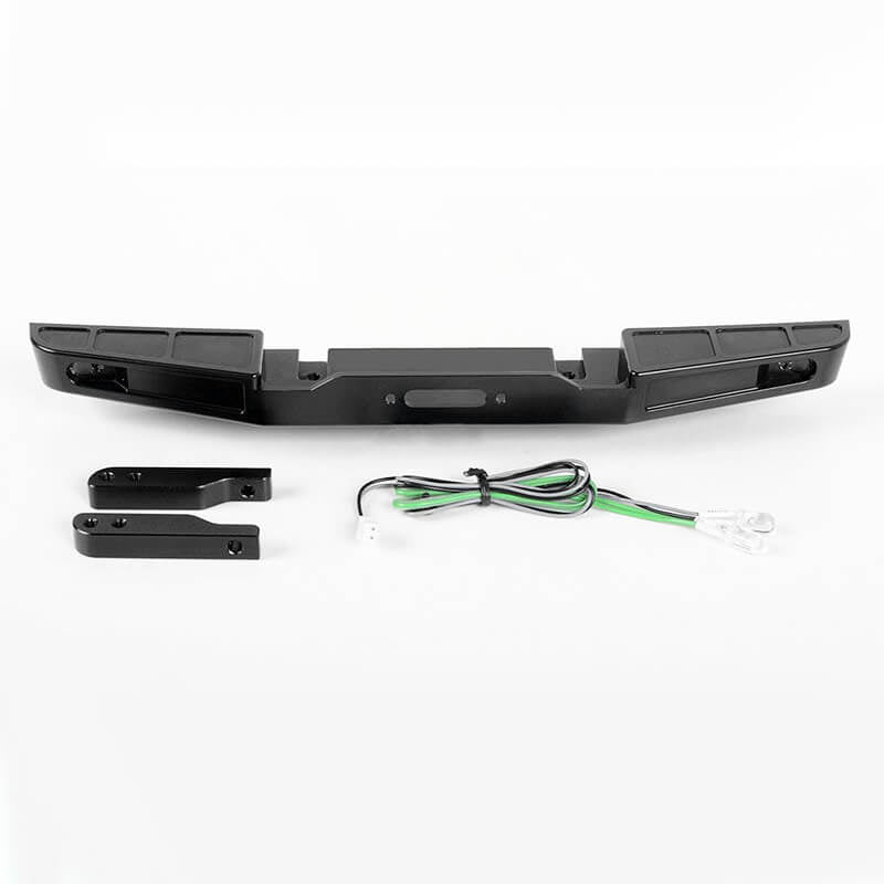 RC4WD FRONT WINCH BUMPER W/LED LIGHTS FOR TRAXXAS TRX-4 79 BRONCO RANGER XLT (BLACK)