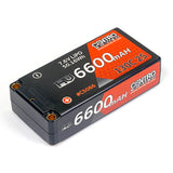 CENTRO HV 2S 6600MAH 7.6V 130CHARDCASE SHORTY LIPO BATTERY