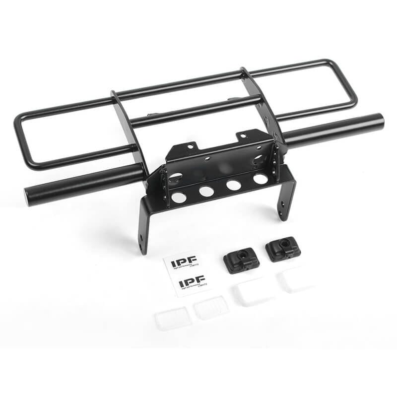 RC4WD OXER STEEL FRONT WINCH BUMPER W/ IPF LIGHTS FOR VANQUISH VS4-10 ORIGIN BODY (BLACK)